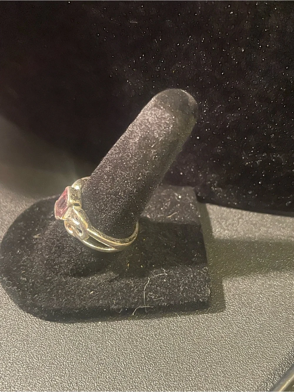 925 Silver Celtic Knot Ring with Purple Stone